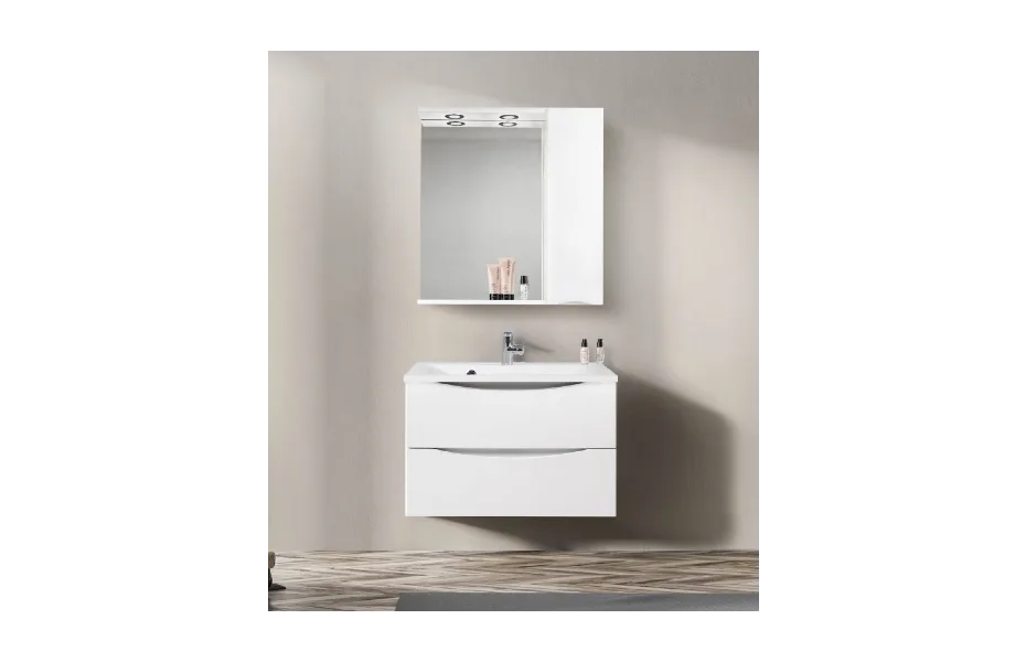 BELBAGNO Marino Шкаф зеркальный подвесной с одной распашной дверцей с доводчиками, с подсветкой, правосторонний АТЕЛЬЕ ВАННОЙ КОМНАТЫ. САМАРА