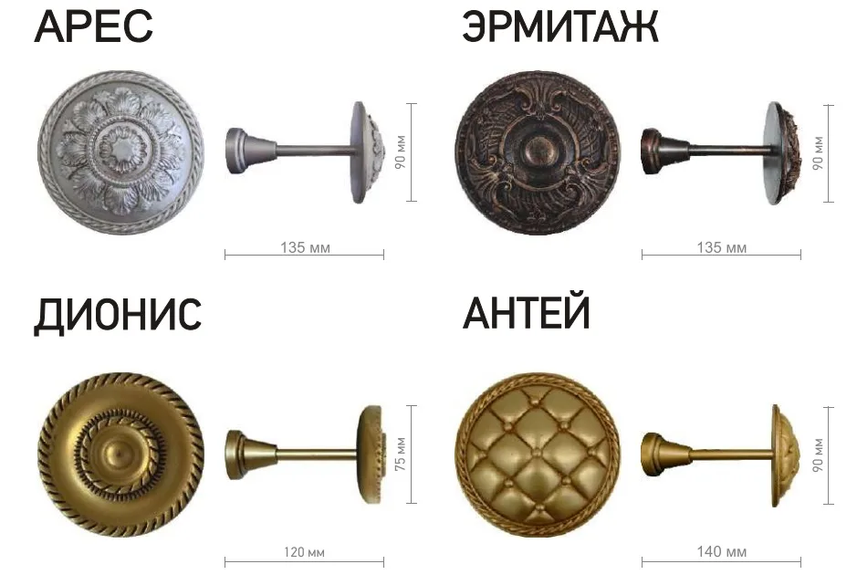 Штородержатель Арес СТУДИЯ ТЕКСТИЛЯ SHTORS - ШТОРС