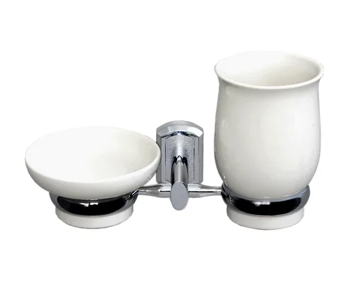 WasserKRAFT K-24126 Держатель стакана и мыльницы АТЕЛЬЕ ВАННОЙ КОМНАТЫ. САМАРА