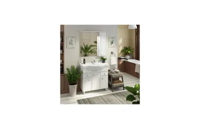 Тумба с раковиной Comforty Сочи-85 белый глянец 00004134639 МОСПЛИТКА