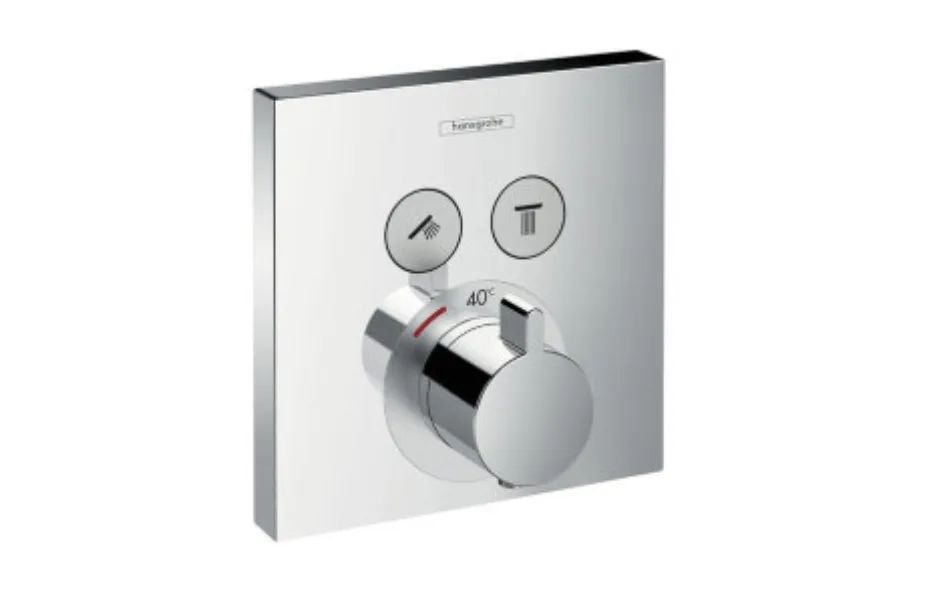 Термостат с двумя запорными вентилями Hansgrohe ShowerSelect 15763000 АКВАМЕТРИЯ