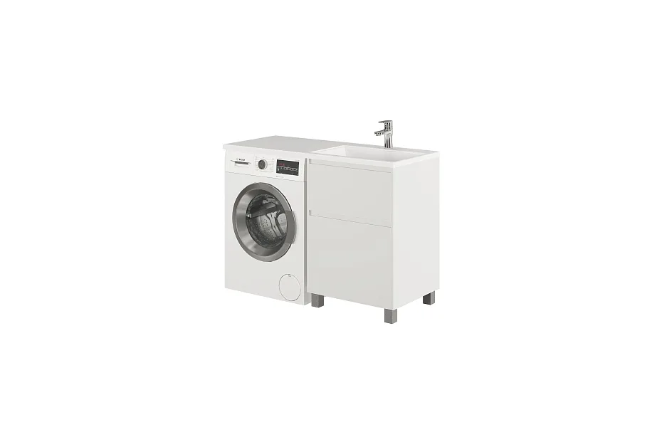 Тумба с раковиной напольная Creto Cafor White 110 правосторонняя МОСПЛИТКА
