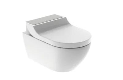 Комплект унитаз и крышка-биде GEBERIT AquaClean Tuma Comfort 146.294.FW.1 (панель нерж. сталь) АКВАМЕТРИЯ