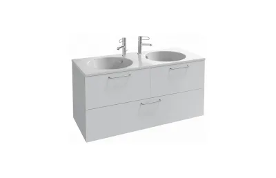 Тумба с раковиной Jacob Delafon Odeon Rive Gauche 120 см EB2545-R5-N18 белый, ручки хром МОСПЛИТКА