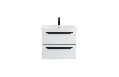 Тумба с раковиной Cezares Eco 60 см ECO-CER-600-2C-SO-BL bianco lucido МОСПЛИТКА