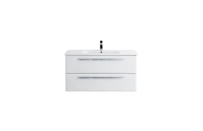 Тумба с раковиной Cezares Eco 80 см ECO-CER-800-2C-SO-BO bianco opaco МОСПЛИТКА