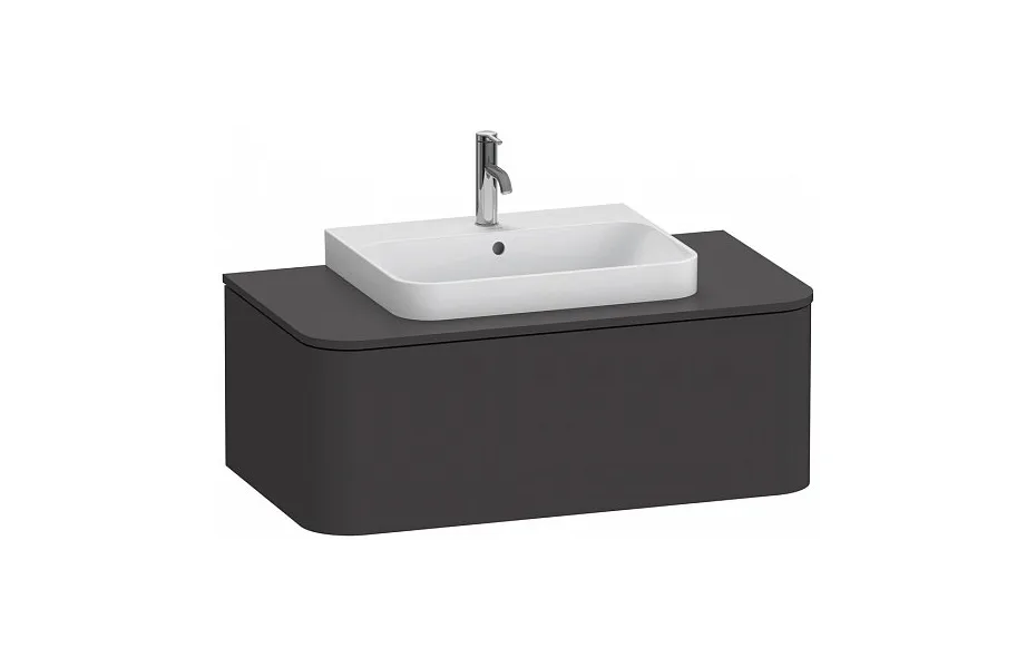 Тумба с раковиной Duravit Happy D.2 Plus 100 см HP493108080 графит суперматовый МОСПЛИТКА