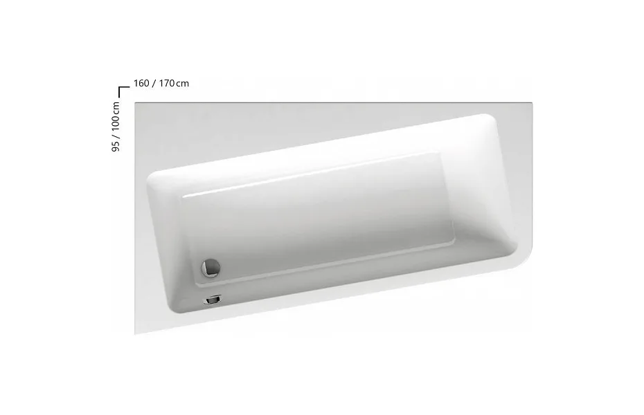 Акриловая ванна Ravak 10° L 160x95 C831000000 МОСПЛИТКА