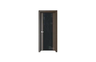 Межкомнатная дверь Elegance E2G Корица черное стекло 5 7 ДВЕРЕЙ