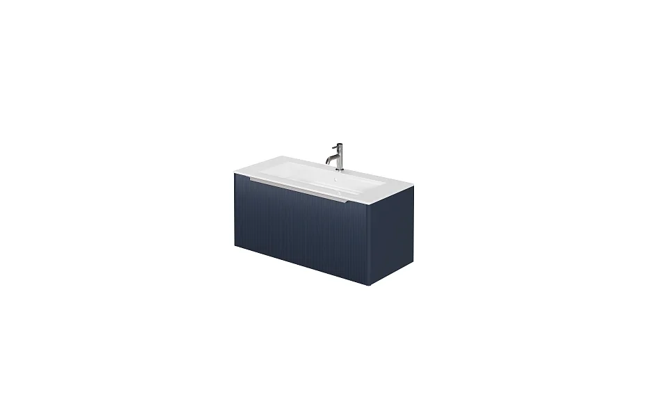 Тумба с раковиной Creto Luna Blue 100 см 17-Bl100 МОСПЛИТКА