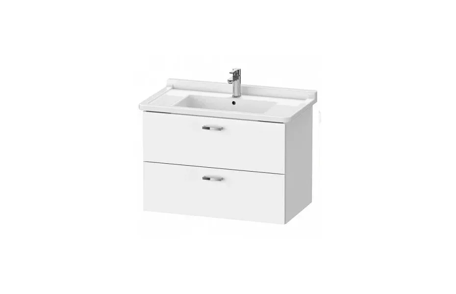 Тумба с раковиной Duravit Xbase 80 см XB618601818 белая матовая МОСПЛИТКА