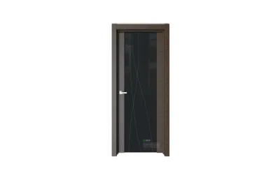 Межкомнатная дверь Elegance E7 Корица черное стекло 7 7 ДВЕРЕЙ