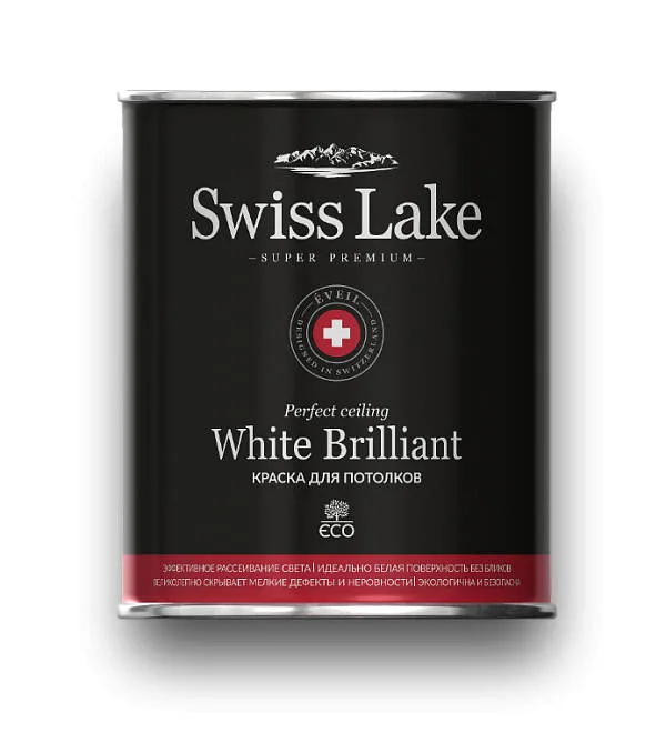 интерьерная краска для потолков Swiss Lake White Brilliant, 9 л LOYMINA Group - ЛОЙМИНА ГРУП