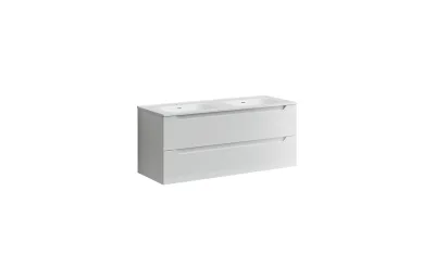 Тумба с раковиной Sancos Norma 2.0, 119 см., ламинат белый, NR2.0120-2W МОСПЛИТКА