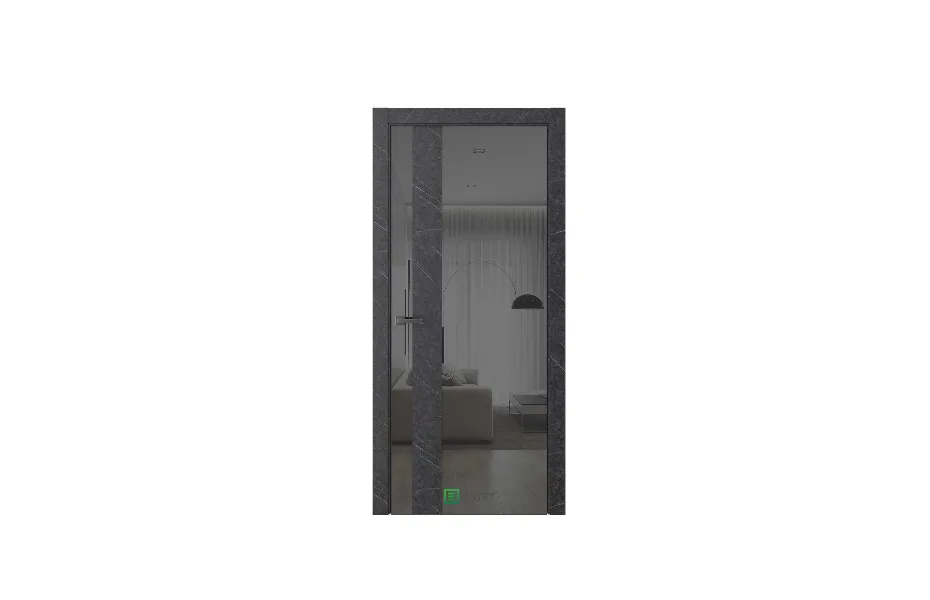 URBAN U32 Мрамор сумеречный Лакобель чёрный 7 ДВЕРЕЙ