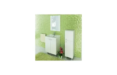 Тумба с раковиной Comforty Флоренция-60 белый глянец 00003127387 МОСПЛИТКА