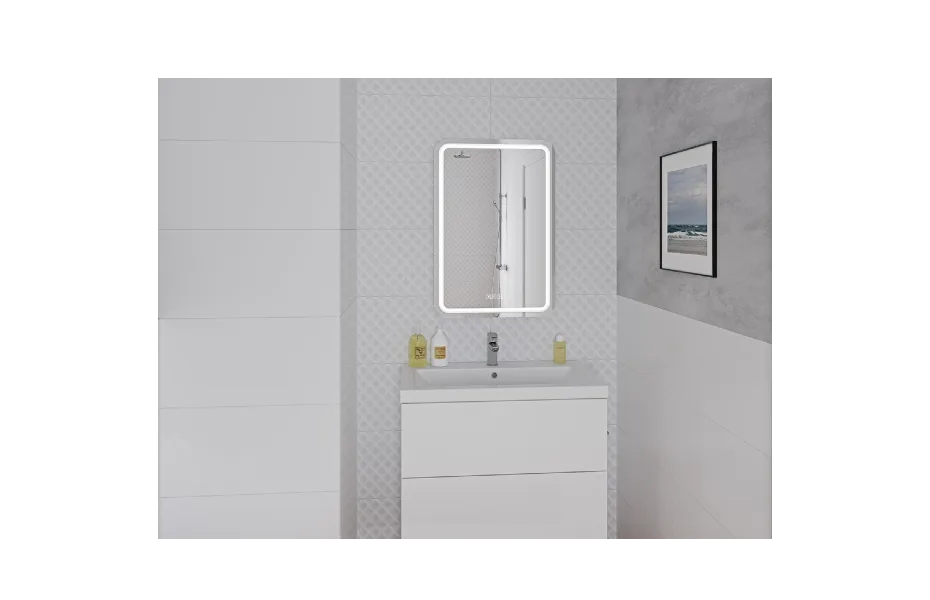 CERSANIT зеркало: LED 051 pro 55*80, с подсветкой, антизапотевание, ф-ция звонка АТЕЛЬЕ ВАННОЙ КОМНАТЫ. САМАРА