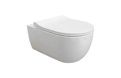 Унитаз подвесной безободковый Bocchi V-Tondo 1416-001-0129+A0336-001 с тонкой крышкой-сиденьем микролифт МОСПЛИТКА