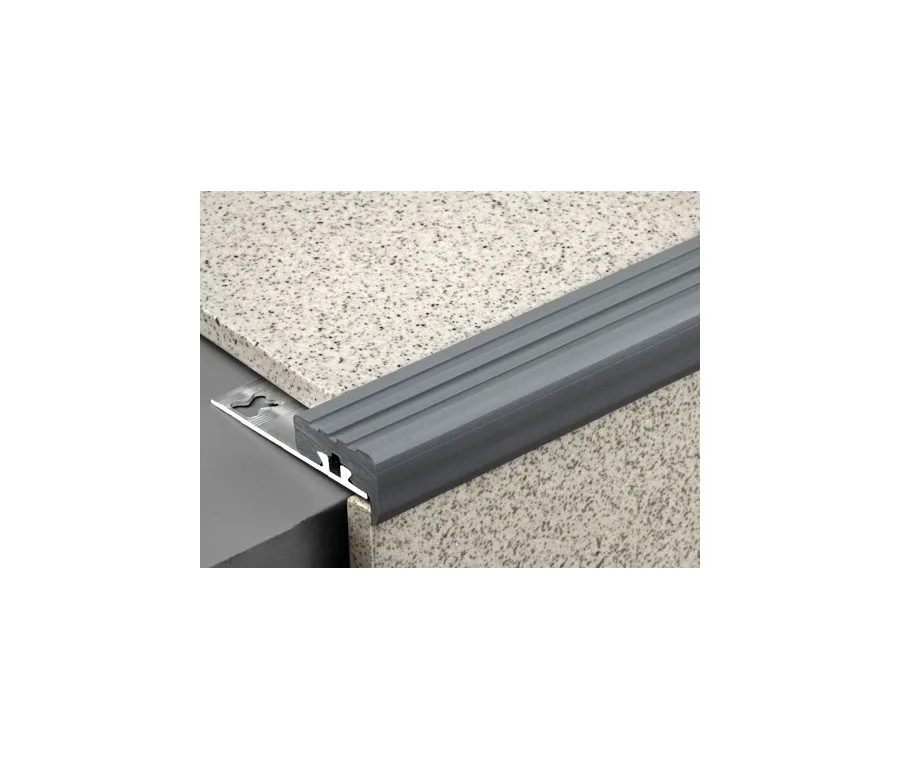 Профиль плиточный угловой для ступеней ПВХ основа алюминий ПУ 09 ПЛИНТУС ХОЛЛ