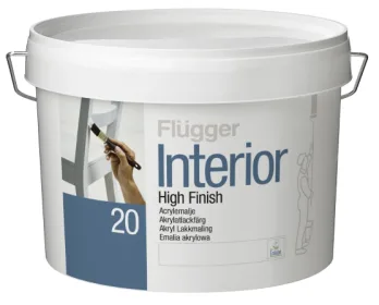 Акриловая полуматовая эмаль Flugger Interior High Finish 20 base 1, 0,35л КРАСКИ FLUGGER