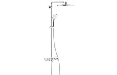 GROHE Euphoria SmartControl 310 DUO Душевая система с термостатом, настенный монтаж, полочка, 3 кнопки управления, Белая луна АТЕЛЬЕ ВАННОЙ КОМНАТЫ. САМАРА