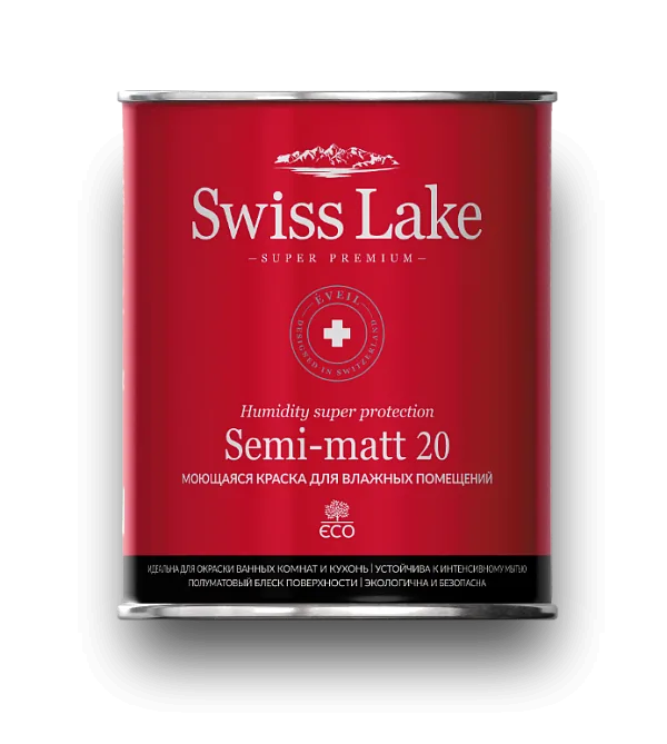 Краска для влажных помещений Swiss Lake Semi-matt 20, 2.7 л (А) LOYMINA Group - ЛОЙМИНА ГРУП