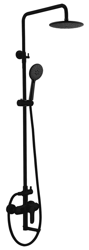 Душевая стойка ABBER Eleganz AF8316B с изливом, черная АТЕЛЬЕ ВАННОЙ КОМНАТЫ. САМАРА