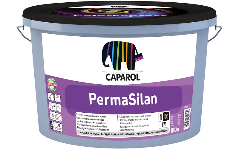Краска для наружных работ Caparol PermaSilan, База 3, 9,4 л КАПАРОЛ ЦЕНТР САМАРА