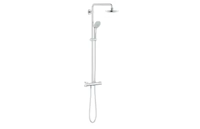 GROHE Euphoria 180 E Душевая система с термостатом для душа настенного монтажа, эргономичные рукоятки, верхний душ Euphoria Cosmopolitan 180 (27491) с поворотным кронштейном, ручной душ Euphoria 110 Massage (27221) АТЕЛЬЕ ВАННОЙ КОМНАТЫ. САМАРА