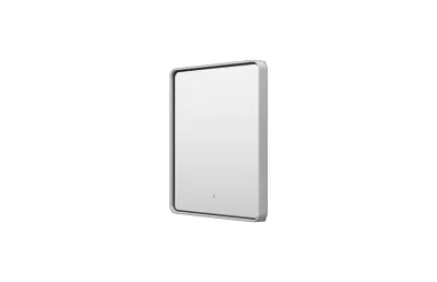 Зеркало Brevita Mercury 60 см MER-Rett6-060/80-platinum с подсветкой, платина МОСПЛИТКА