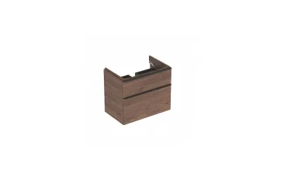 Тумба с раковиной Geberit Smyle Square 75 пекан (500.353.JR.1 + 500.249.01.1) МОСПЛИТКА