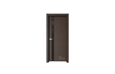 Межкомнатная дверь Elegance E1 Темный шоколад черное стекло 7 ДВЕРЕЙ