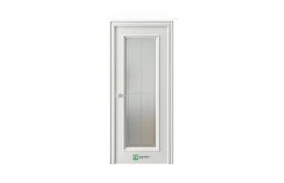 Межкомнатная дверь GL2 RAL9003 стекло 1 7 ДВЕРЕЙ