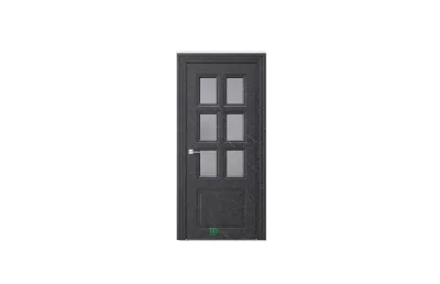NOVELLA N19 НЛ мрамор сумеречный Стекло сатинат графит 7 ДВЕРЕЙ