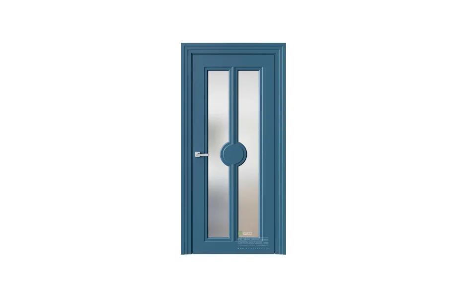 Межкомнатная дверь Novella N34 RAL5009 стекло 7 ДВЕРЕЙ