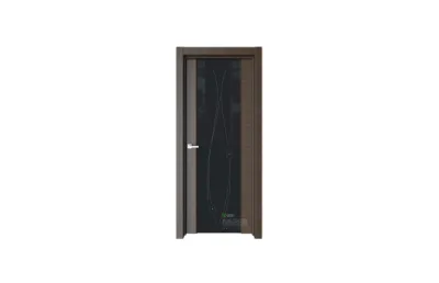 Межкомнатная дверь Elegance E2G Корица черное стекло 6 7 ДВЕРЕЙ