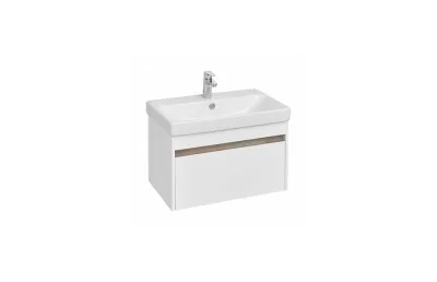 Тумба с раковиной 70 см Aquaton Марти 1A267501MY010, белый / дуб эдгрейн МОСПЛИТКА