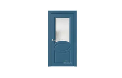Межкомнатная дверь Novella N39 RAL5009 стекло 7 ДВЕРЕЙ