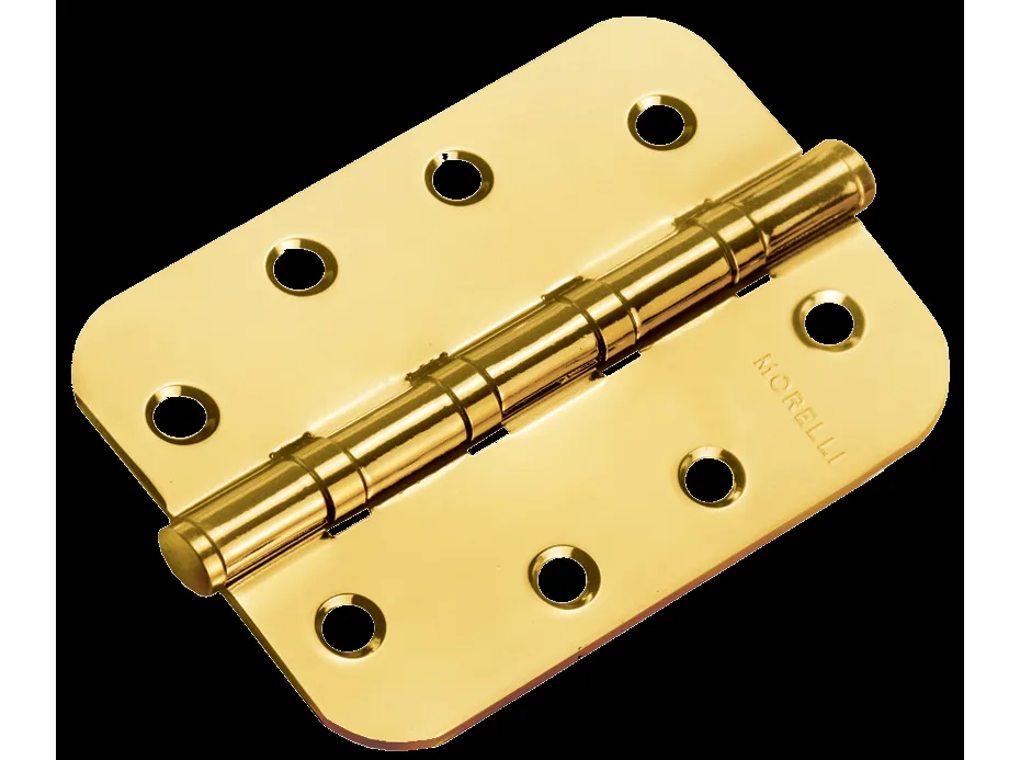 Петля MORELLI стальная универсальная скругленная MS-C 100X70X2.5-4BB SG Цвет - Матовое золото ФРАМИР ДВЕРИ