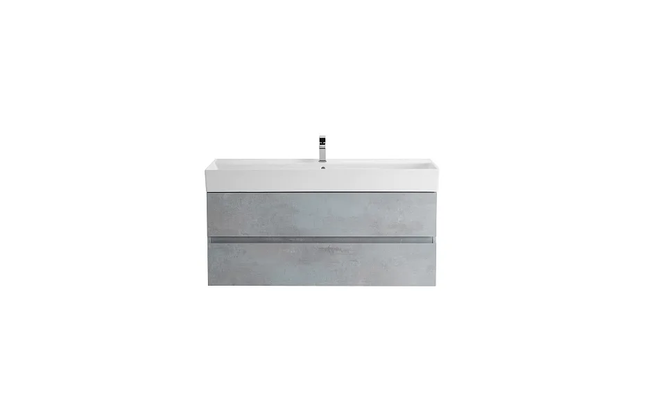 Тумба с раковиной Cezares Molveno 46 120 см MOLVENO 46-120-2C-SO-BET beton МОСПЛИТКА
