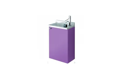 Тумба с раковиной Jacob Delafon Pop Laminar 40 см EB286-F26 сливовый глянцевый МОСПЛИТКА