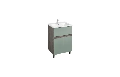 Тумба с раковиной Aquaton Форест 60 см 1A278201FR9C0 дуб рошелье,сумеречный голубой МОСПЛИТКА