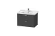 Тумба с раковиной Duravit Xbase 80 см XB618604949 графит матовый МОСПЛИТКА