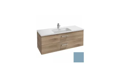 Тумба с раковиной Jacob Delafon Vox 120 см EB2071-R1-G91 аквамарин глянцевый, изогнутые ручки МОСПЛИТКА