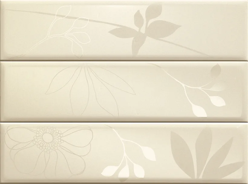 CIR Flair Inserto Avorio S/3, панно (3 шт.) ARTCERAMICA - АРТКЕРАМИКА