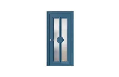 Межкомнатная дверь Novella N34 RAL5009 стекло 7 ДВЕРЕЙ