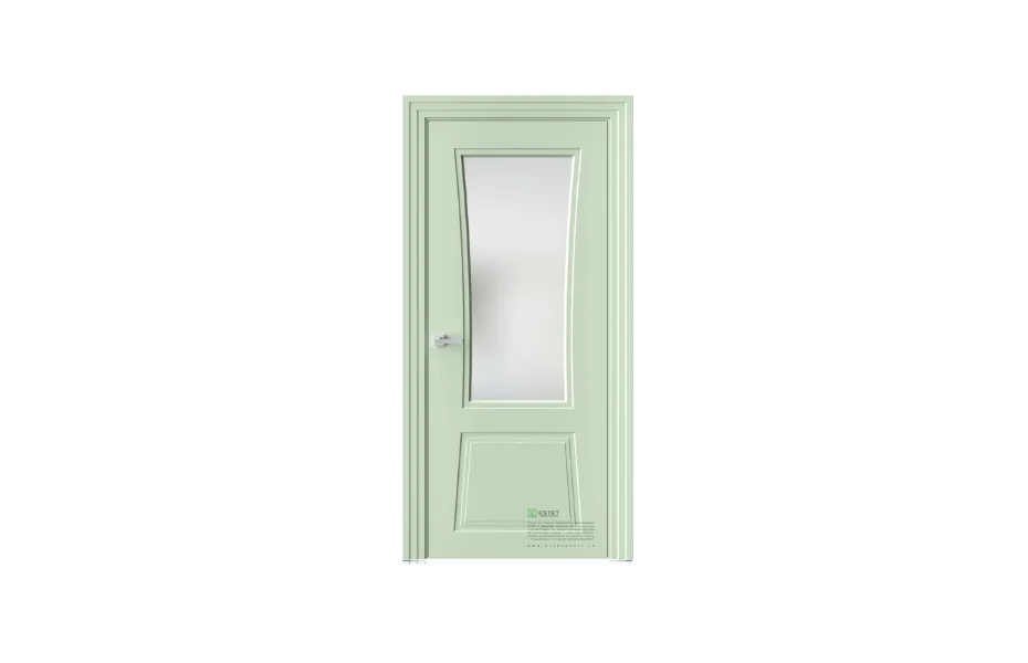 Межкомнатная дверь Novella N32 RAL6019 стекло 7 ДВЕРЕЙ