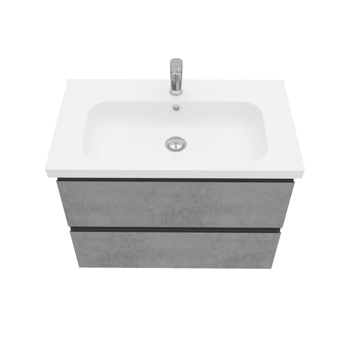 Тумба подвесная ELECTRA 80 под умыв-к Creavit Ideal 80, хромикс серебро, LE-WCAB-80-123 56,50x77,40, светло-серый LAPARET