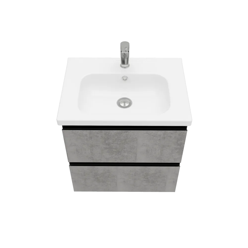 Тумба подвесная ELECTRA 60 под умыв-к Creavit Ideal 60, хромикс серебро, LE-WCAB-60-123 56,50x56,90, светло-серый LAPARET
