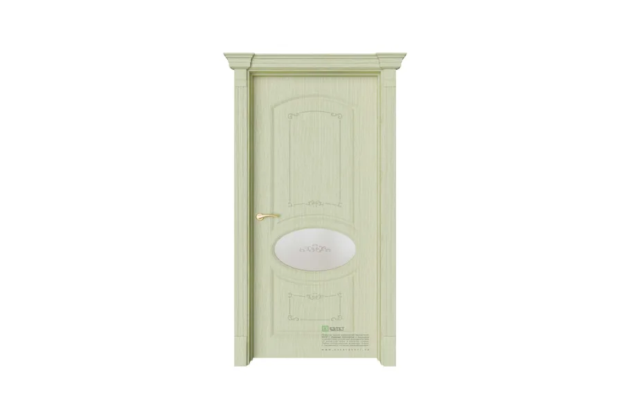 Межкомнатная дверь Provence Эври 2 Ажур Олива золотая со стеклом 7 ДВЕРЕЙ
